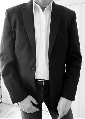 Smoking Festlicher Anzug schwarz 3 tlg. Gr.52 mit fertig gebundener Fliege - Bild 1 von 4