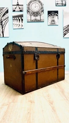 alte Überseekoffer Truhe Reisetruhe Koffer shabby chic Vintage alt antik - Bild 1 von 4