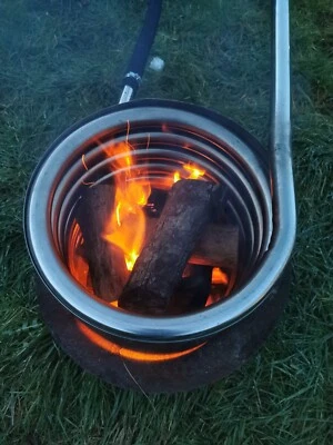 32mm water heater fireguard coil , 1m hose & connectors - stock tank - UK made - Image 1 of 4