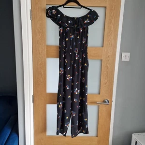 Miss Selfridge Floral Jumpsuit Size 8 . Navy blue - Picture 1 of 3