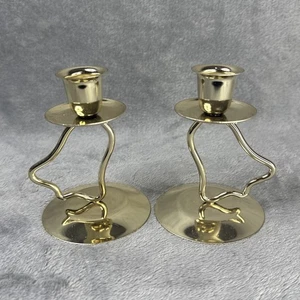 Brass Candlestick Holders With Bell On Them - 4” Tall (set of two) - Picture 1 of 5