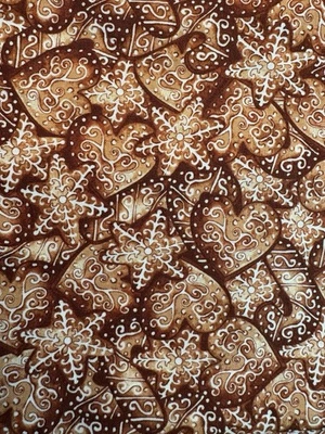 Elegante tela de algodón para galletas de fábrica de pan de jengibre acolchado en blanco elección de tamaño Foto 1 de 3