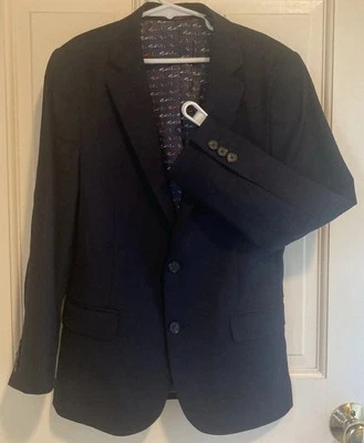 Blazer Johnston & Murphy Niño Azul Marino PoliRayón Forro Coche Deportivo Talla M 8 10 Foto 1 de 4