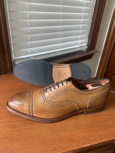 WORN 1x w BOX TREES | ALLEN EDMONDS 12EEE WALNUT STRAND SHOES 12 3E - Picture 1 of 24