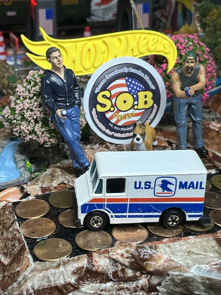 Hot Wheels Blackwalls 1976 furgoneta de entrega por correo de Estados Unidos 1:64 diecast excelente estado Hong Kong Foto 1 de 4