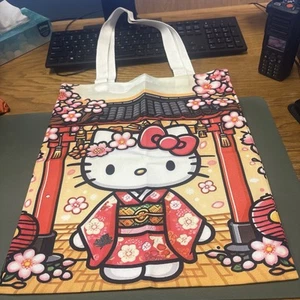 Hello Kitty Reusable Tote Bag 35 X 40 Double Sided - Picture 1 of 1