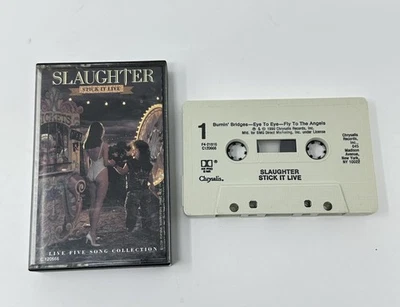 Slaughter Stick It to Ya Cassette Tape Hard Rock/Hair Debut Metal Band Untested - Image 1 of 4