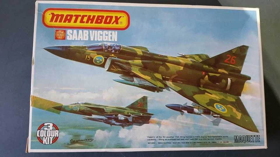 Matchbox PK-119 1/72 SAAB Viggen vintage kit - Image 1 of 4