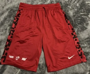 LARGE 14/16 Boys Red Nike Dri Fit Miami Heat Shorts - Picture 1 of 10