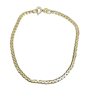 Brazalete de cadena italiana de 8" de oro amarillo sólido de 14K 4,7 gramos *ITALIA* - Imagen 1 de 12