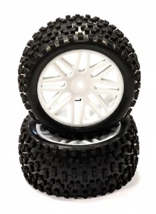 Pre-Mounted 1/10 Buggy 16 Spoke Rear 40mm All Terrain Q4027 12mm Hex (O.D. 87mm) - Picture 1 of 1