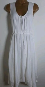 Phase Eight Dress Small White Parachute Asymetric  Lined Sleevless Longer Back - Picture 1 of 9
