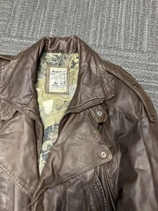 Trapper abbigliamento pelle taglia 56 giacca marrone - Foto 1 di 18