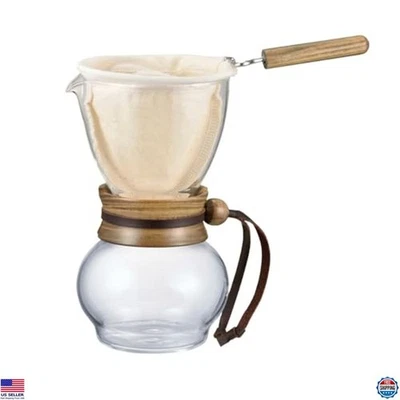 Olla de goteo Hario Woodneck 240 ml, cafetera de madera de acacia, elegante herramienta de preparación Foto 1 de 4