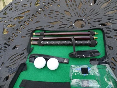 TRAVELLING 4 PIECE PUTTER 35" LONG , LEATHER GRIP HEEL TOE WEIGHTED ANSER STYLE - Image 1 of 4