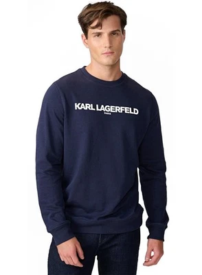 Sudadera Karl Lagerfeld Paris Para Hombres Logo French Terry XXL Azul Marino - Nueva con Etiquetas $99 Foto 1 de 2