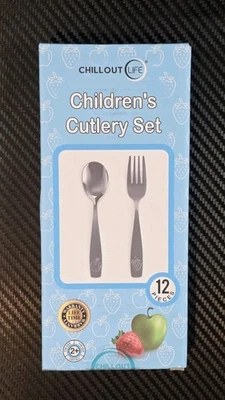Juego de cubiertos Chillout Life de acero inoxidable para niños 12 piezas - para edades 2+ Foto 1 de 4