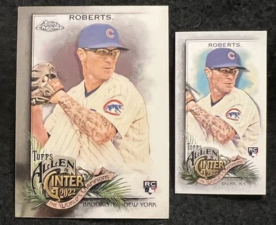 2022 Topps Allen & Ginter Chrome  #259 - Ethan Roberts - RC - Cubs + Mini - Image 1 of 2