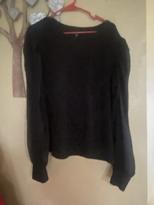 Blusa nera Nine West manica lunga con braccia trasparenti taglia XXL - Foto 1 di 6