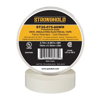 "Cinta eléctrica gris 20 fuertes 66 pies profesional 3/4"" ST35-075-66WH Foto 1 de 3