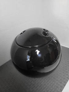 "Tarro de galletas Bowling Ball Treasure Craft negro hecho en EE. UU. 8"" de diámetro" De colección RARO Único  - Imagen 1 de 15