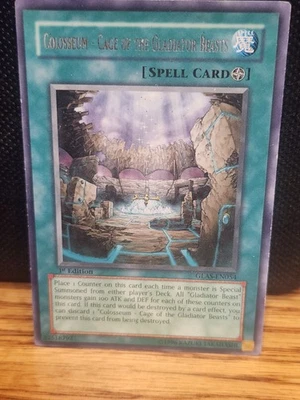 Yugioh! MP Colosseum - Cage of the Gladiator Beasts - GLAS-EN054 - Rare - 1st Ed - Image 1 of 2
