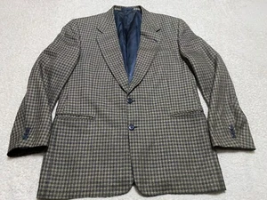 Vintage Jhane Barnes Mens Blazer Wool Sz 42R Multicolor Plaid Check 2 Button - Picture 1 of 12