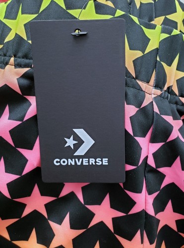 Pantaloncini bici Converse bambina All Star taglia L vita elastica colori arcobaleno NUOVI *D