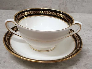 Coalport Cream Soup bowl and Saucer Sable Wheat 8 available - Picture 1 of 5