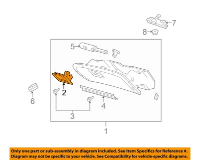 福特原始设备制造商 2005 年 Crown Victoria 手套盒锁手柄 4W3Z5406072AAA — 第 1/2 张图片