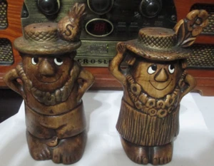 WIRKLICH NIEDLICH, Treasure Craft Hawaiianische Tiki Salz- und Pfefferstreuer Hergestellt in den USA - Bild 1 von 4