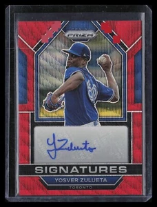 2023 Panini Prizm Yosver Zulueta SIG-YZ Red Wave Signatures - Toronto Blue Jays - Picture 1 of 2