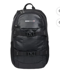 Swiss Tech Unixes 20 Liters Compressor Backpack For School Or Work Black New - Picture 1 of 13