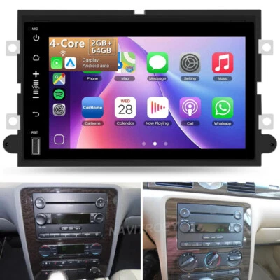 Radio estéreo para automóvil Mercury Montego 2005-2007 7" Android 15 Carplay GPS 2+64 GB Foto 1 de 4