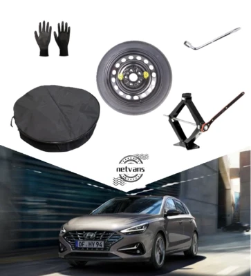 Ersatzrad Notrad 17" für HYUNDAI I30 (NO N) mit Wagenheber Schlüssel und Tasche - Bild 1 von 4
