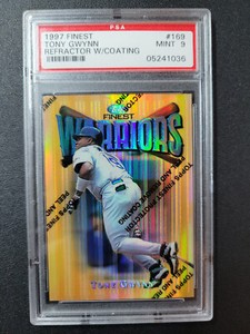 🌟 1997 Finest Tony Gwynn GOLD REFRACTOR w/Coating #169  PSA 9 MINT 