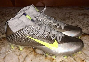 NIKE Vapor Untouchable 2 TD Mid Grey Platinum Flyweave Football Cleats Mens 13 - Picture 1 of 6