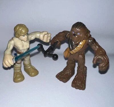 HASBRO STAR WARS Galactic Heroes IMAGINEXT Chewbacca & Luke Skywalker Foto 1 de 4