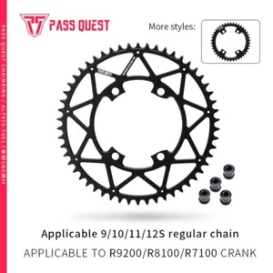 PASS QUEST Bike Chainring 110BCD Round For R7100 / R8100 / R9200 crank - Picture 1 of 17