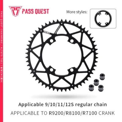PASS QUEST Bike Chainring 110BCD Round For R7100 / R8100 / R9200 crank - Image 1 of 4