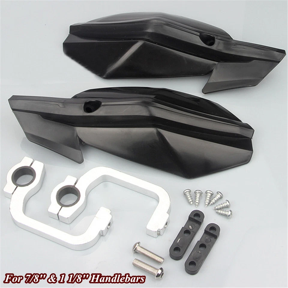 Black Plastic & Aluminum Hand Guard Handguard For 22/28mm Motorcycle Handlebar - Image 1 of 4