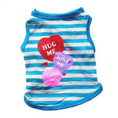 Dog Clothes Puppy Cat Pet Vest Print TShirt Tank For Small Dog Chihuahua Summer, - Image 1 of 4