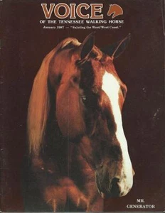 Revista Voice of the Tennessee Walking Horse enero 1987 Mr. Generador West - Imagen 1 de 1