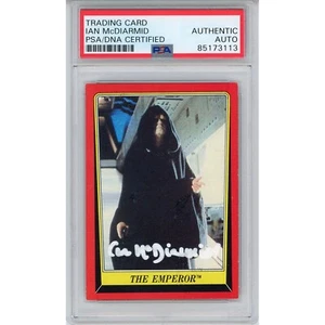 1983 Topps Star Wars Ian McDiarmid Autographed Emperor Palpatine Card #57 PSA - Picture 1 of 3