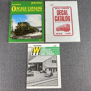 Vintage Walthers O-scale Model Railroad Catalogs Lot of 3, 1972, 1978, 1989 - Picture 1 of 10