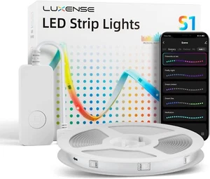RGBIC LED Strip Light 16.4ft, WiFi Smart LED Lights Music Sync Voice Control - Picture 1 of 6