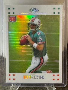 Topps 2007 cromo refractor blanco/869 John Beck #TC172 Miami Dolphins SP raro - Imagen 1 de 1