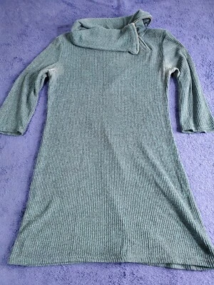 Vestido No Boundaries manga 3/4 verde azulado mezcla de poliéster talla 11/13 Foto 1 de 4