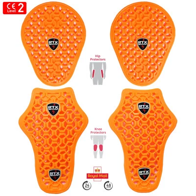 Conjunto de 4 peças de protetor de inserção armadura upgrade calça jeans motociclista rede 3D plana CE nível 2 - Imagem 1 de 4