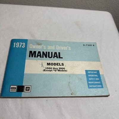 GMC C/K K1500 K2500 K3500 1973 camioneta pickup manual del operador guía del usuario xz Foto 1 de 4